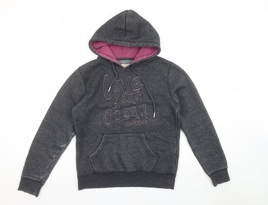 Womens UK Size 8 Saltrock Grey Pullover Hoodie