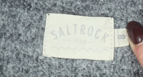 Womens UK Size 8 Saltrock Grey Pullover Hoodie