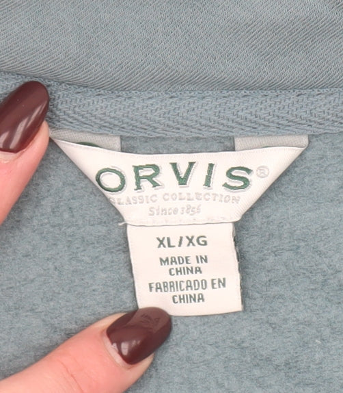Womens UK Size XL Orvis Blue Pullover Sweatshirt