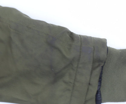 Mens UK Size S INDICODE Green Parka Coat
