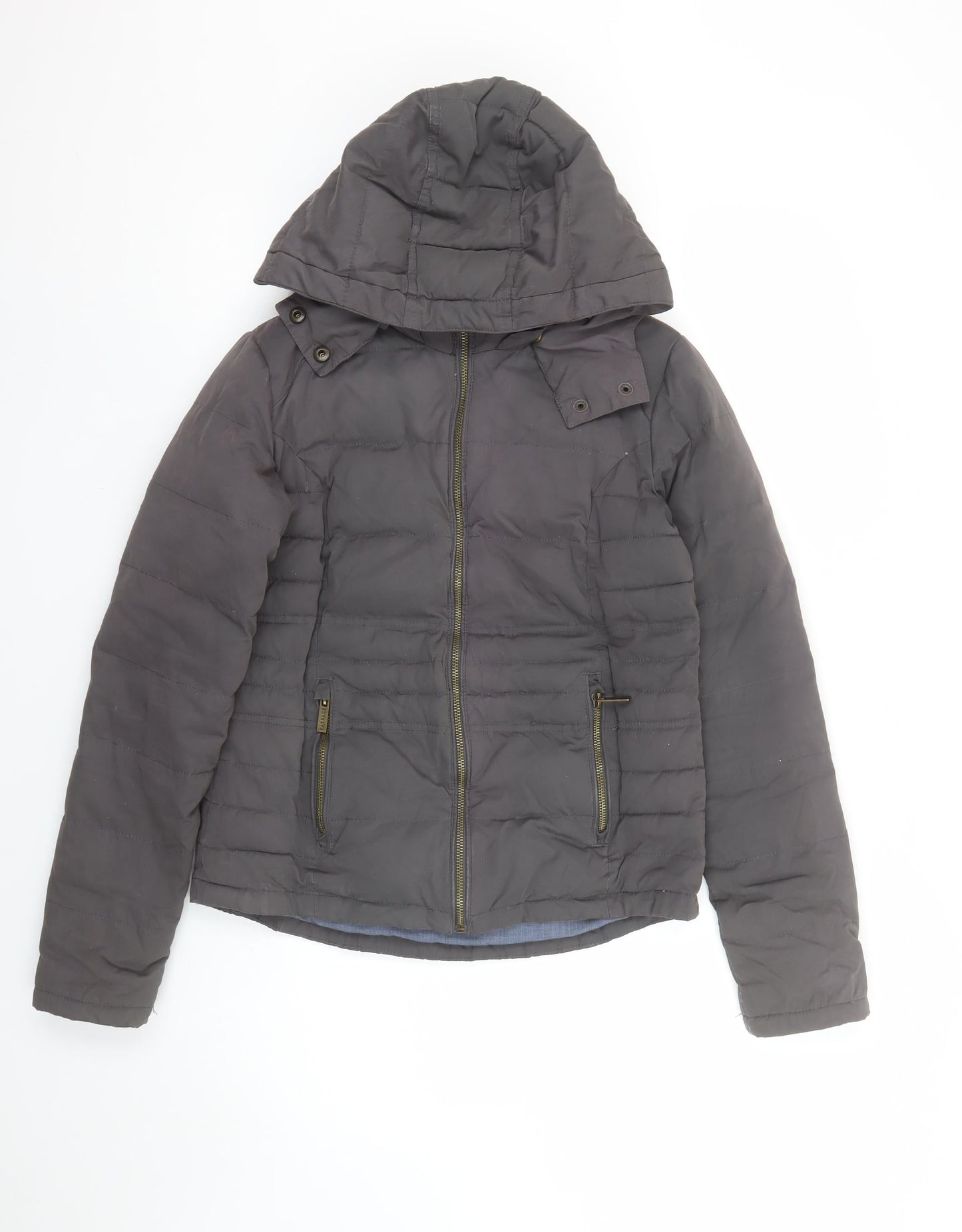 Womens UK Size S FatFace Grey Puffer Jacket