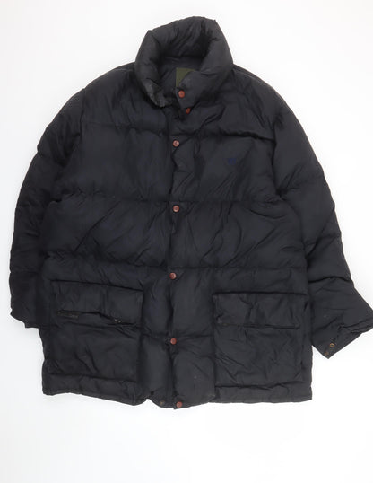 Mens UK Size 50 Henry Cotton's Black Puffer Jacket