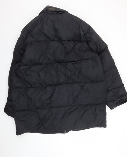 Mens UK Size 50 Henry Cotton's Black Puffer Jacket