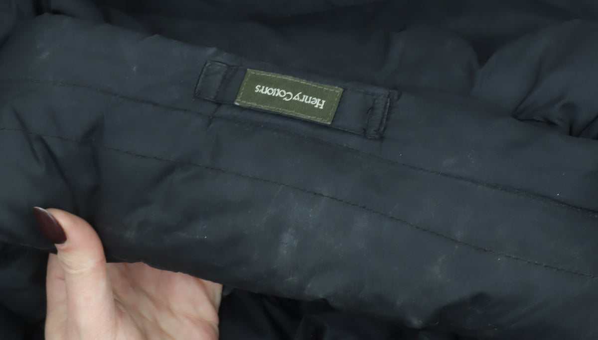 Mens UK Size 50 Henry Cotton's Black Puffer Jacket