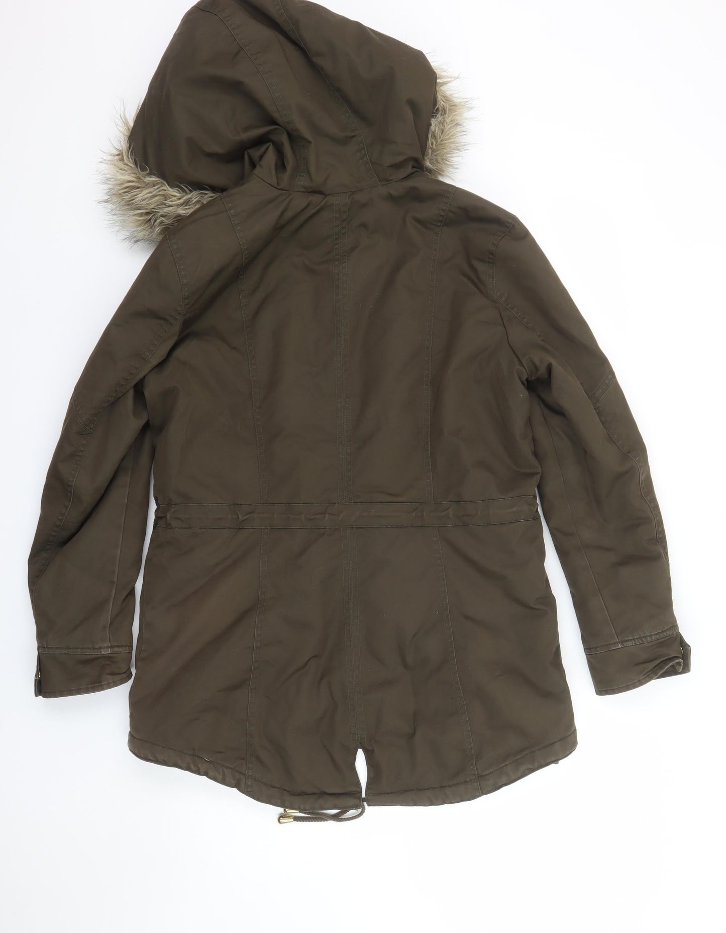 Womens UK Size 12 Miss Selfridge Brown Parka Coat