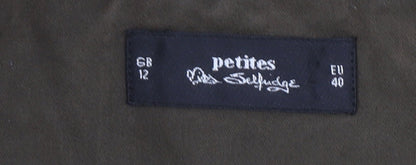 Womens UK Size 12 Miss Selfridge Brown Parka Coat