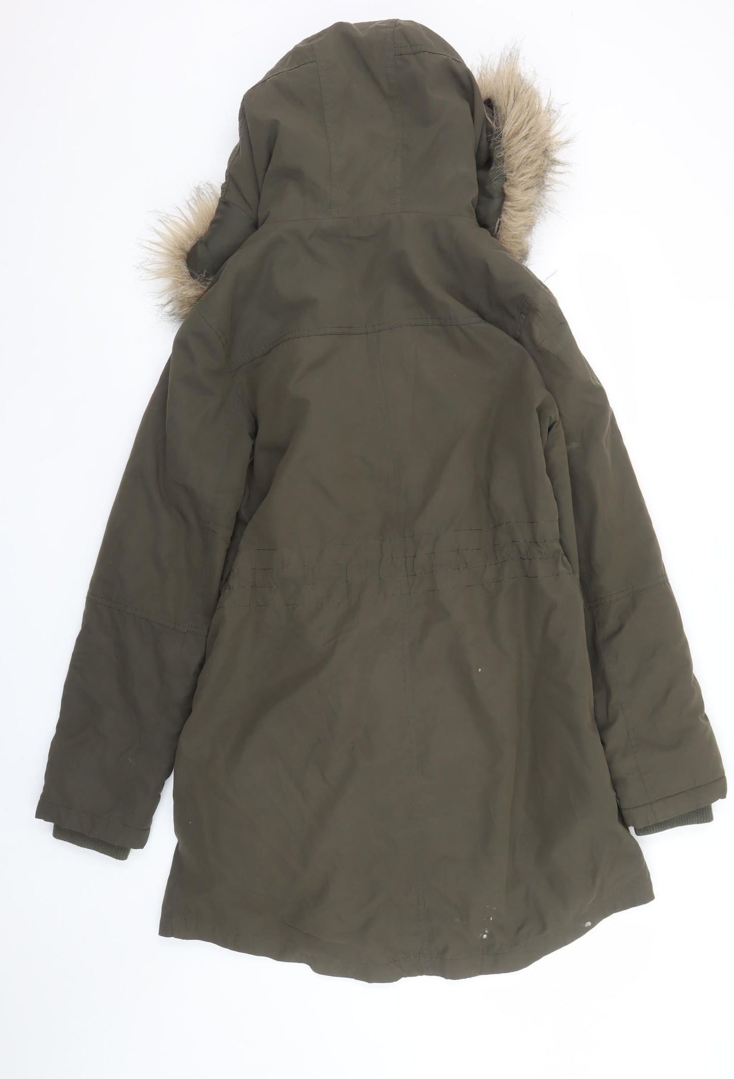 Womens UK Size S Oasis Green Parka Coat