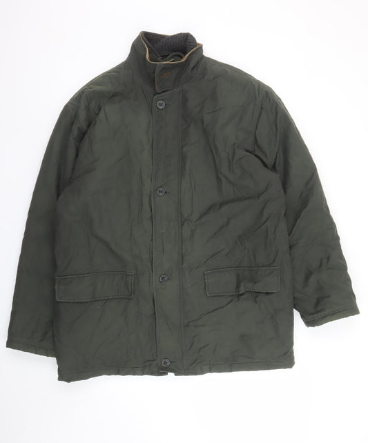 Mens UK Size M Wolsey Green Overcoat