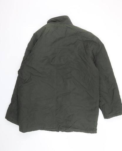Mens UK Size M Wolsey Green Overcoat