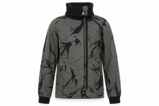 Addict Men's Green Camouflage XS Bomber Jacket Full Zip Cotton Blend