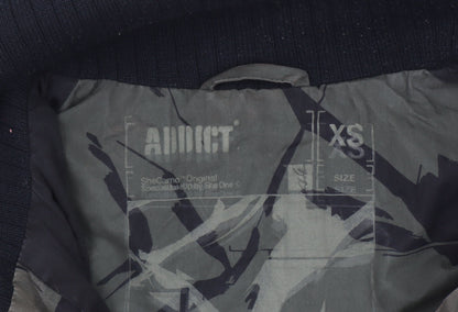 Addict Men's Green Camouflage XS Bomber Jacket Full Zip Cotton Blend