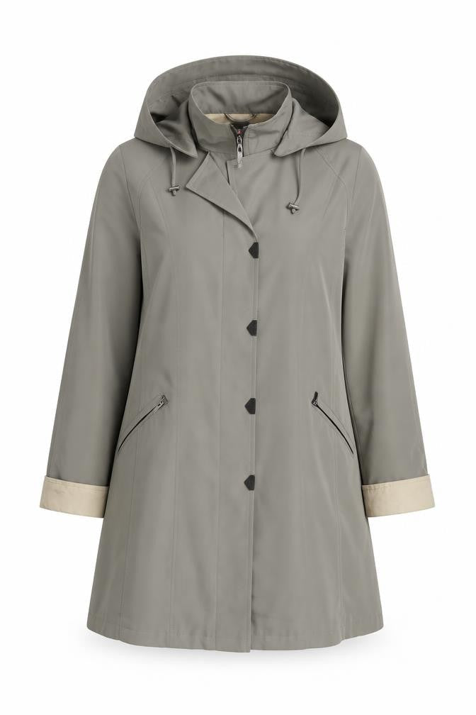 Womens UK Size M Jacques Vert Grey Rain Coat