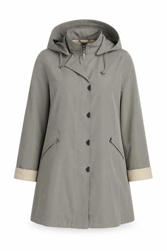 Womens UK Size M Jacques Vert Grey Rain Coat