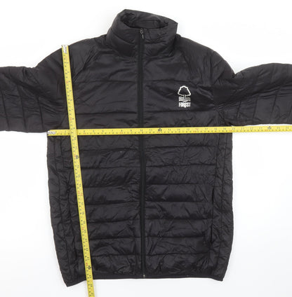 Mens UK Size S Forest Black Puffer Jacket