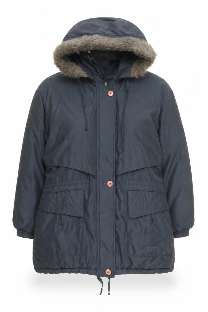 Womens UK Size L Micro by Trish Blue Parka Coat