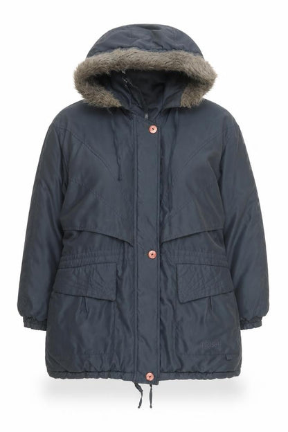 Womens UK Size L Micro by Trish Blue Parka Coat