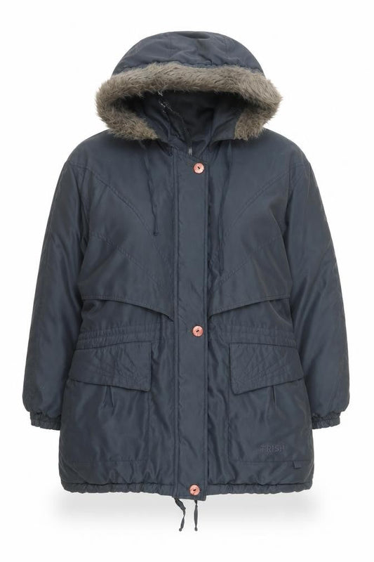 Womens UK Size L Micro by Trish Blue Parka Coat