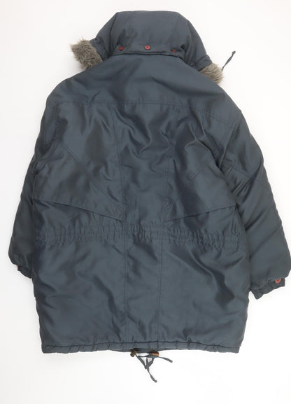 Womens UK Size L Micro by Trish Blue Parka Coat