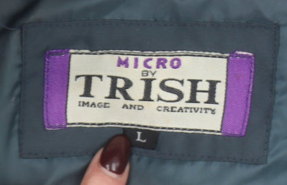 Womens UK Size L Micro by Trish Blue Parka Coat