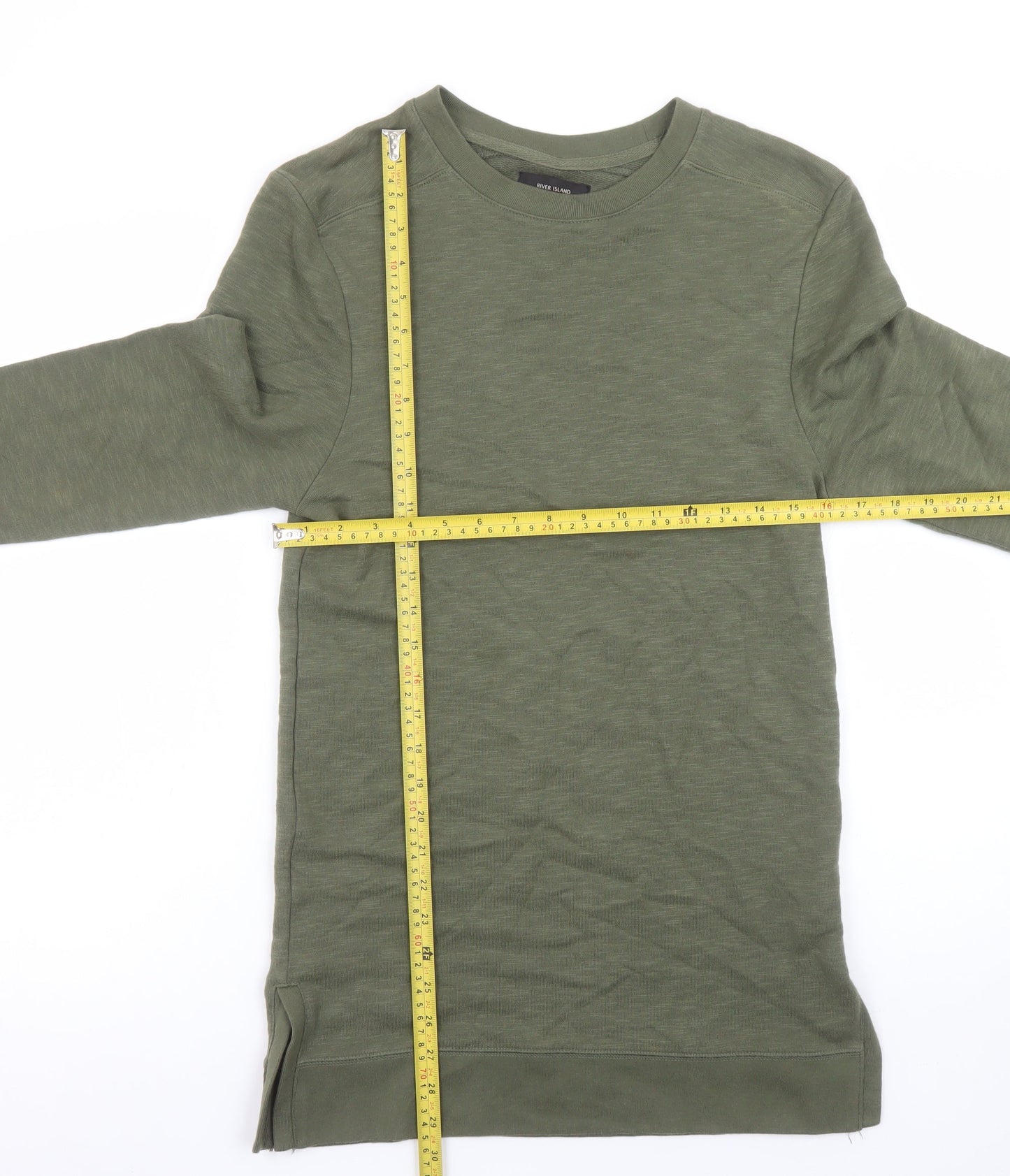 Womens UK Size XS River Island Green Pullover Sweatshirt