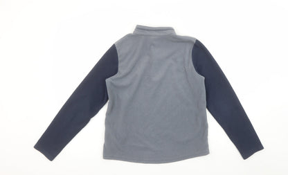Quechua Boys Grey Fleece 1/4 Zip Pullover Sweatshirt 12-13 Years