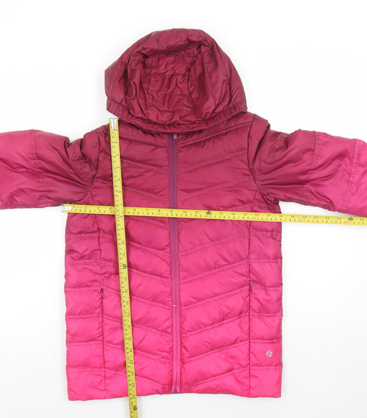 Girls UK Size 13 Years Zakti Pink Puffer Jacket