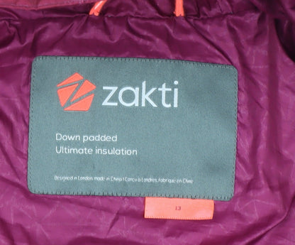 Girls UK Size 13 Years Zakti Pink Puffer Jacket