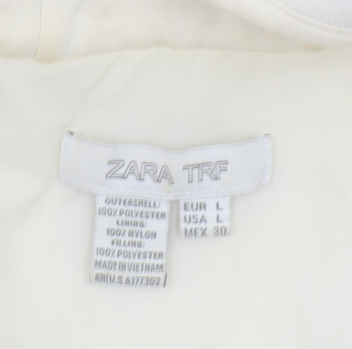 Womens UK Size 14 Zara White Basic Jacket