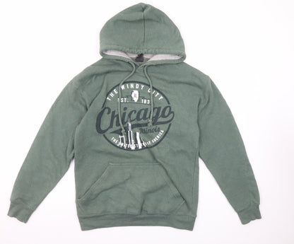 Mens UK Size S Blue Kay Green Pullover Hoodie
