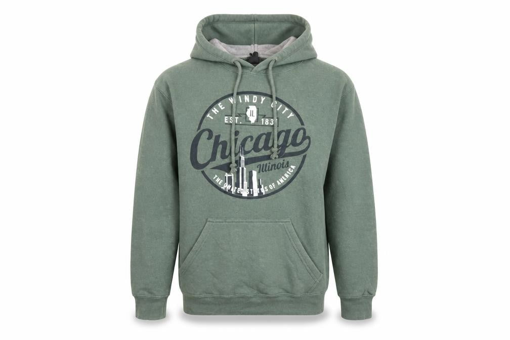 Mens UK Size S Blue Kay Green Pullover Hoodie
