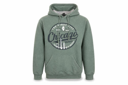 Mens UK Size S Blue Kay Green Pullover Hoodie