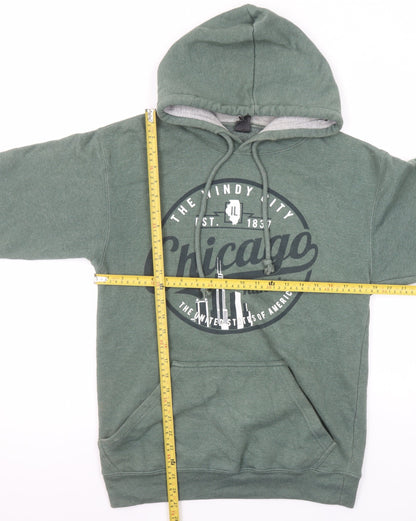 Mens UK Size S Blue Kay Green Pullover Hoodie