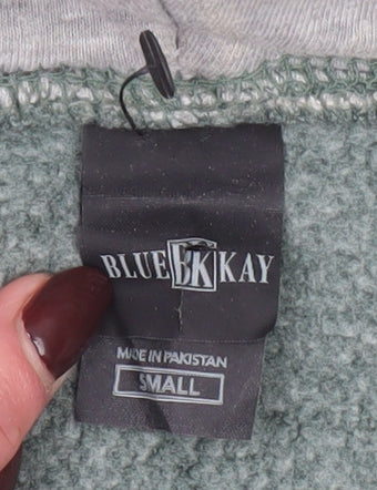Mens UK Size S Blue Kay Green Pullover Hoodie