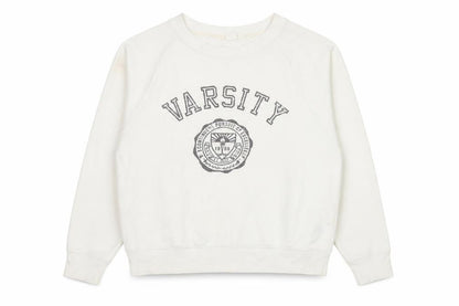 Gap Women’s Beige Varsity Pullover Sweatshirt M Cotton Blend