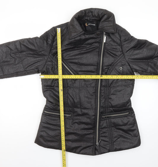 Womens UK Size 10 Kaleidoscope Black Puffer Jacket
