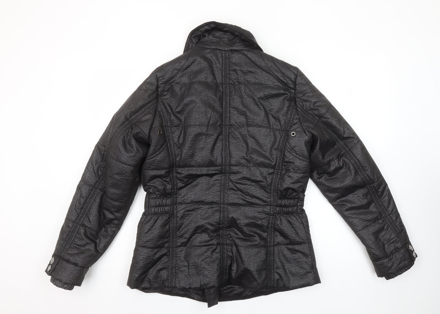 Womens UK Size 10 Kaleidoscope Black Puffer Jacket