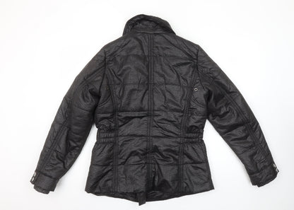 Womens UK Size 10 Kaleidoscope Black Puffer Jacket
