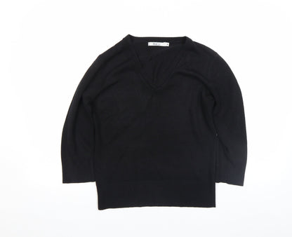 Womens UK Size M M&Co Black Basic Blouse