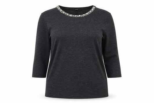 Womens UK Size L George Black Basic T-Shirt