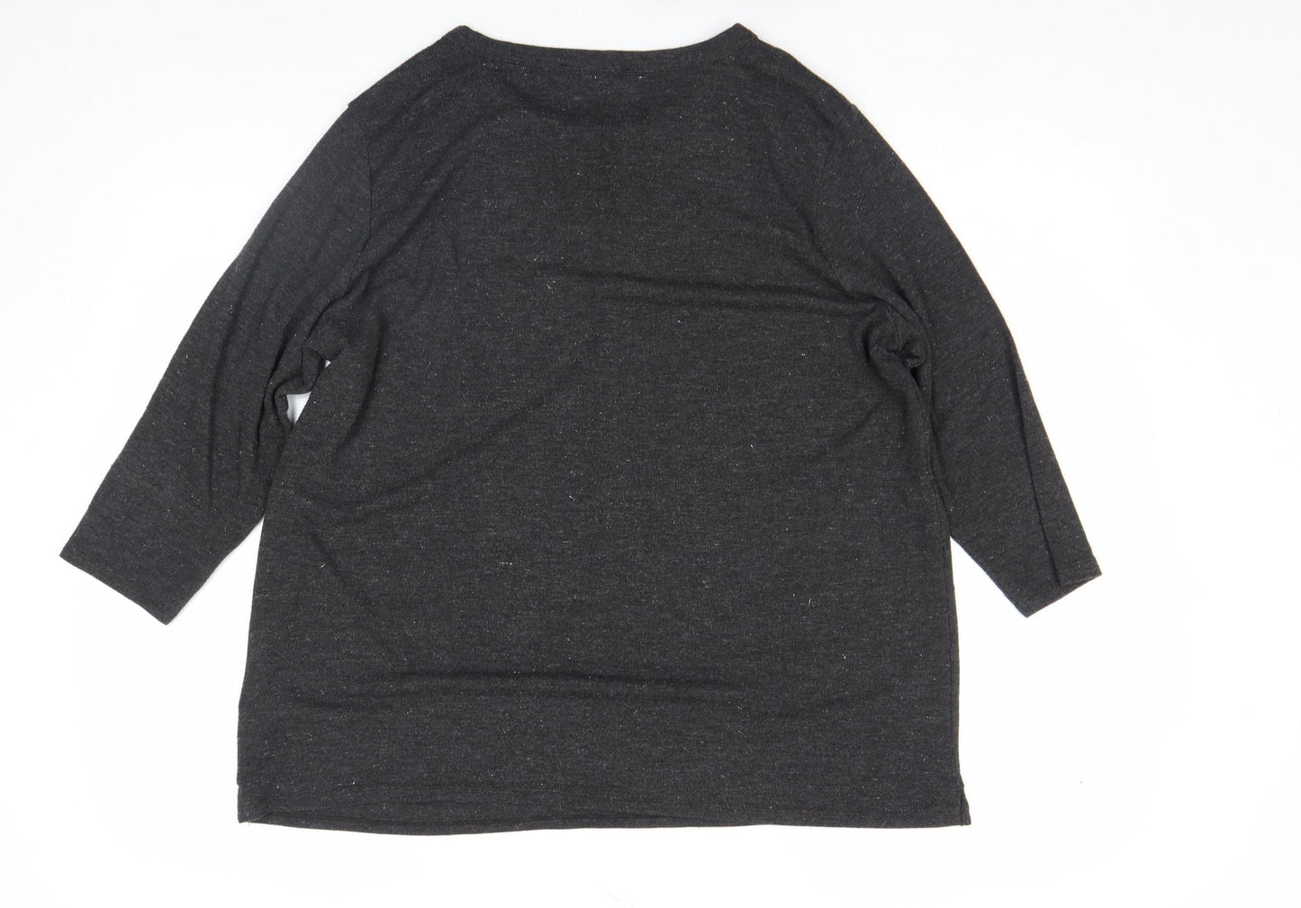 Womens UK Size L George Black Basic T-Shirt