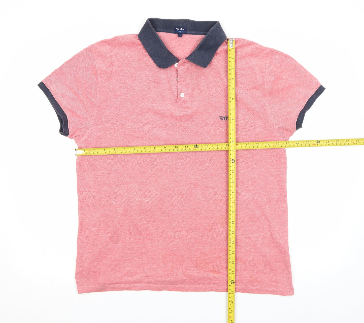 Mens UK Size L Mr. Blue Cotton Polo Shirt