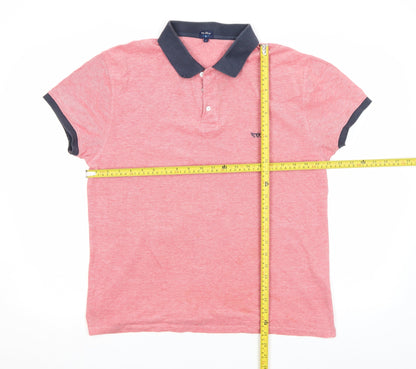 Mens UK Size L Mr. Blue Cotton Polo Shirt