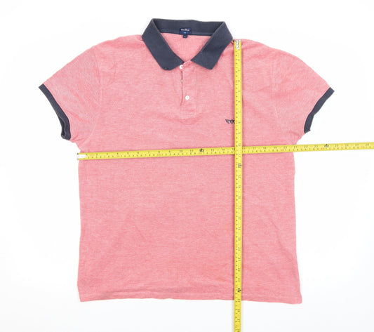 Mens UK Size L Mr. Blue Cotton Polo Shirt