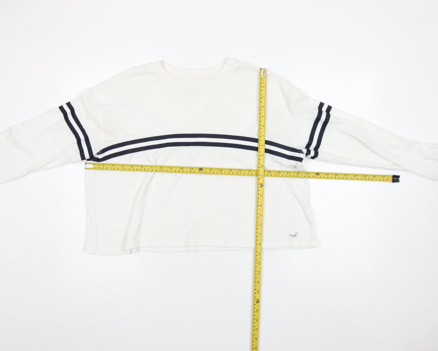 Womens UK Size S Hollister White Basic T-Shirt