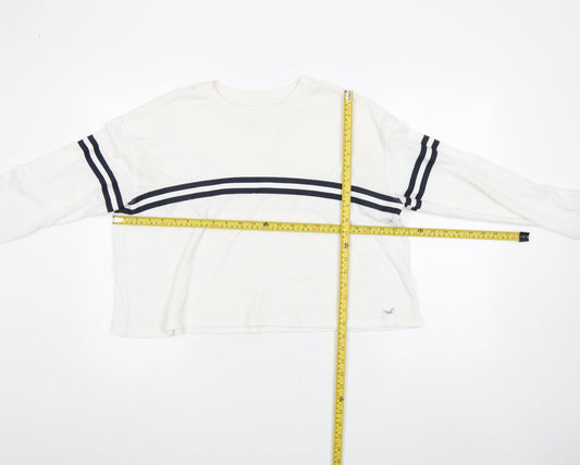 Womens UK Size S Hollister White Basic T-Shirt