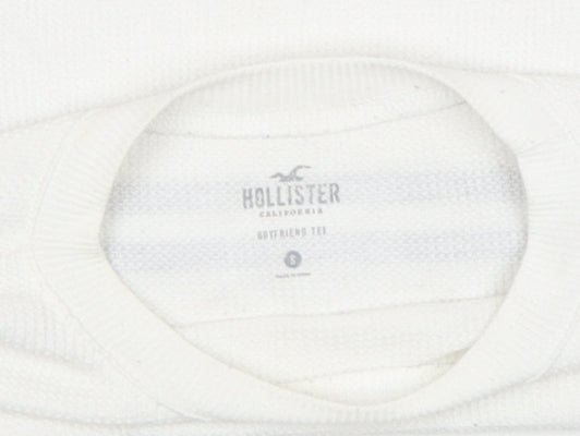 Womens UK Size S Hollister White Basic T-Shirt