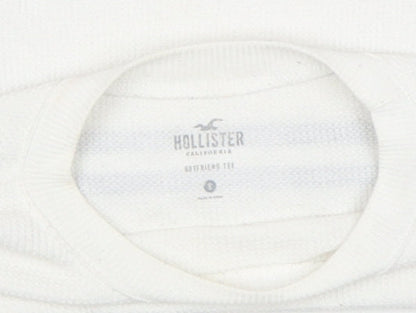 Womens UK Size S Hollister White Basic T-Shirt
