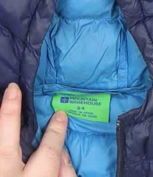 Boys UK Size 3-4 Years Mountain Warehouse Blue Puffer Jacket