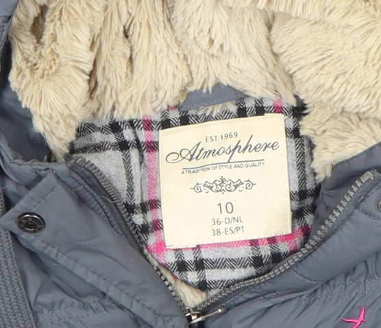 Womens UK Size 10 Atmosphere Grey Puffer Jacket
