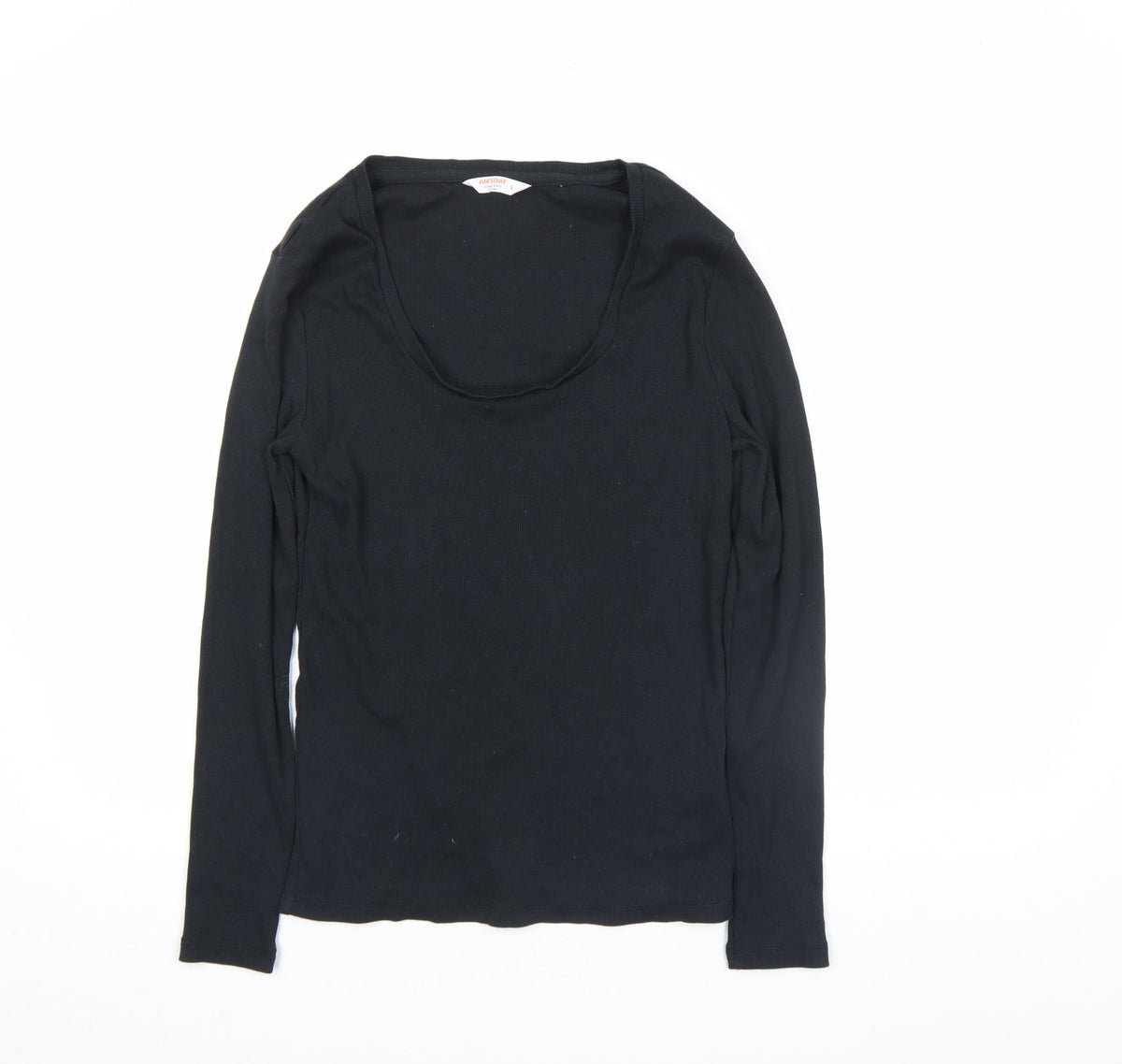 Womens UK Size L John Lewis ANYDAY Black Basic T-Shirt